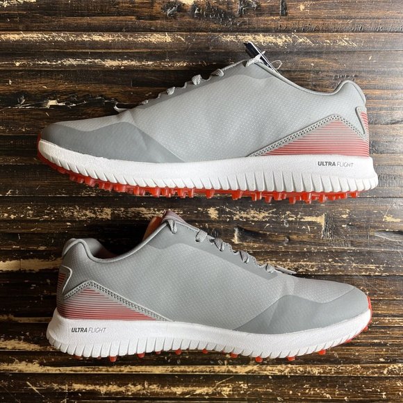 Skechers Men's Max 2 Arch Fit Waterproof. Grey/Red.(214028WW/GYRD). size 10 - Picture 3 of 6